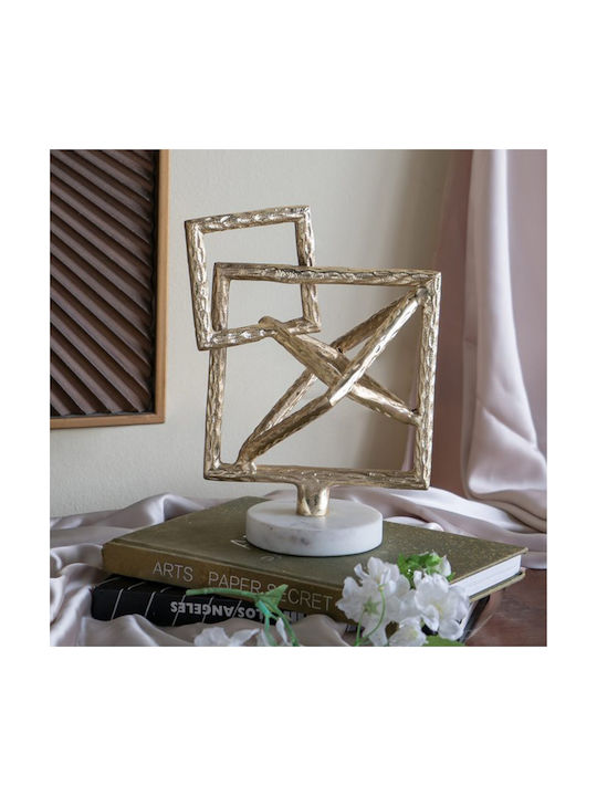 Artekko Noble Gold Metallic Tabletop Decor 20.3x17.8x25.4 Cm