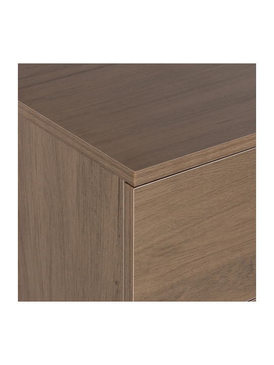 Wooden Bedroom Chest of Drawers with 4 Drawers Dark Olive 80x40x83cm