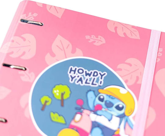 Disney Mappe mit 4 Ringen für Papier A4 Transparent Stitch 1Stück