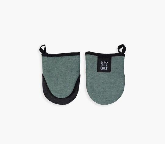 Nef-Nef Homeware Lorin Γάντι Κουζίνας Υφασμάτινο Μαύρο 2τμχ