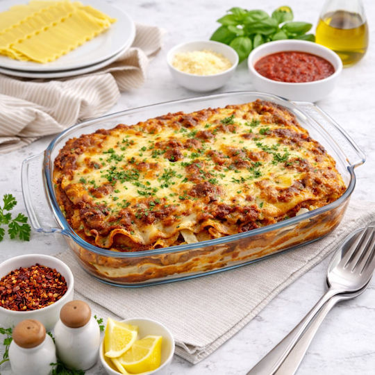 Guardini Rectangular Heat-Resistant Glass Cookware 38x25.5x7cm