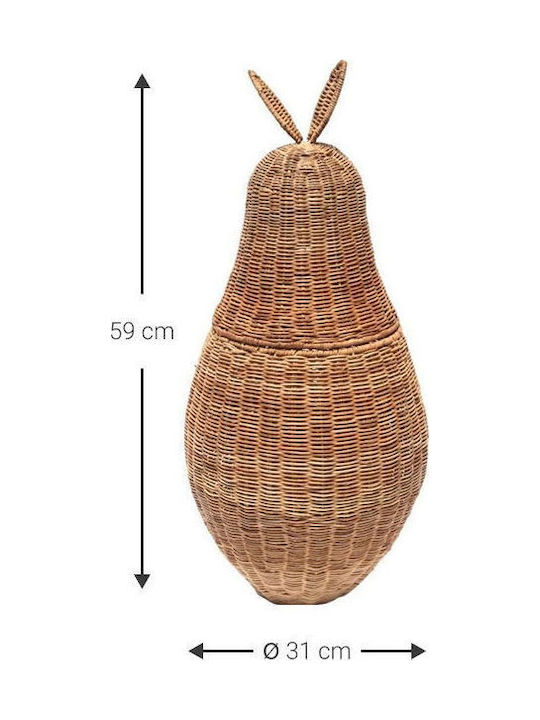 Polihome Storage Basket Rattan 31cm 1pcs