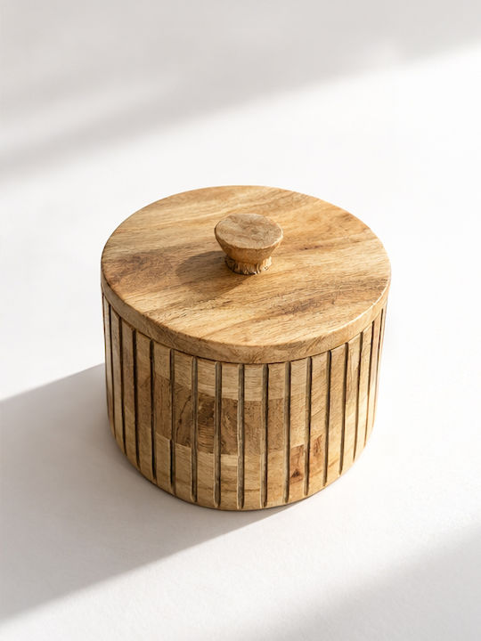 Kaemingk Διακοσμητικό Κουτί Ξύλινο 15.5x15.5x12cm