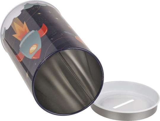 Μεταλλικός Κουμπαράς Space 15,5 X 8 Cm Αποσπώμενο Καπάκι 2 Σχέδια