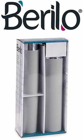 Berilo S3609780 Plastic Bathroom Accessory Set Gray 3pcs