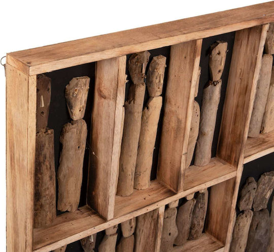 Freebox Wall Decor Made of Wood 100x6x100cm 2 Pieces