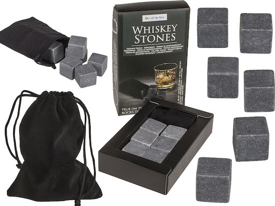 Out of the Blue Decorative Ice Cubes Stone with Storage Case 6 Pieces