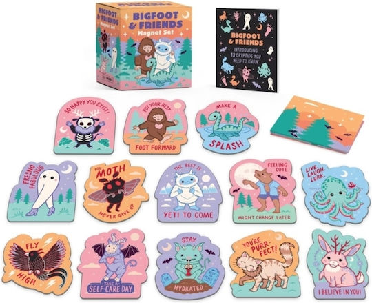 Bigfoot & Friends Magnet Set Mollie Thomas Running Press Miniature Editions