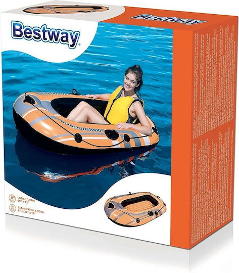 Bestway Inflatable Boat for 1 Person Orange 162x96cm Orange