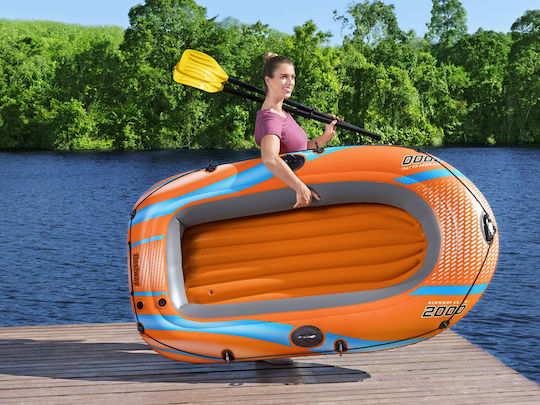 Bestway Inflatable Boat for 1 Person Orange with Oars & Pump 196x106cm