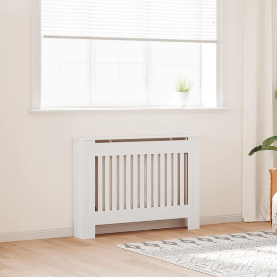 vidaXL Κάλυμμα Καλοριφέρ από MDF Λευκό 112x19x81cm