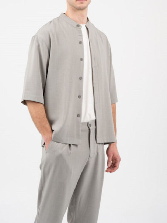 300 Μακρυμάνικo Overshirt Γκρι