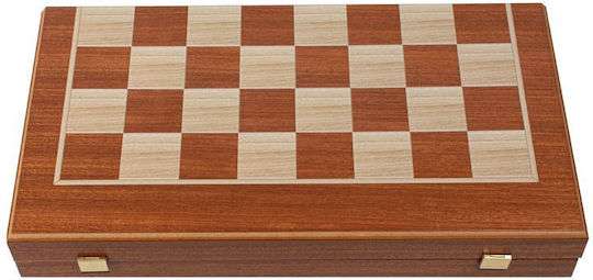 Manopoulos Mahogany Handmade Табла/Шах /Дама с Пулове & Фигури 48x52см