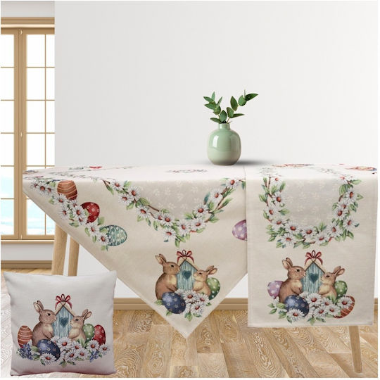 Dimeco Dimeco Christmas Tablecloth Fabric Square 140x140cm