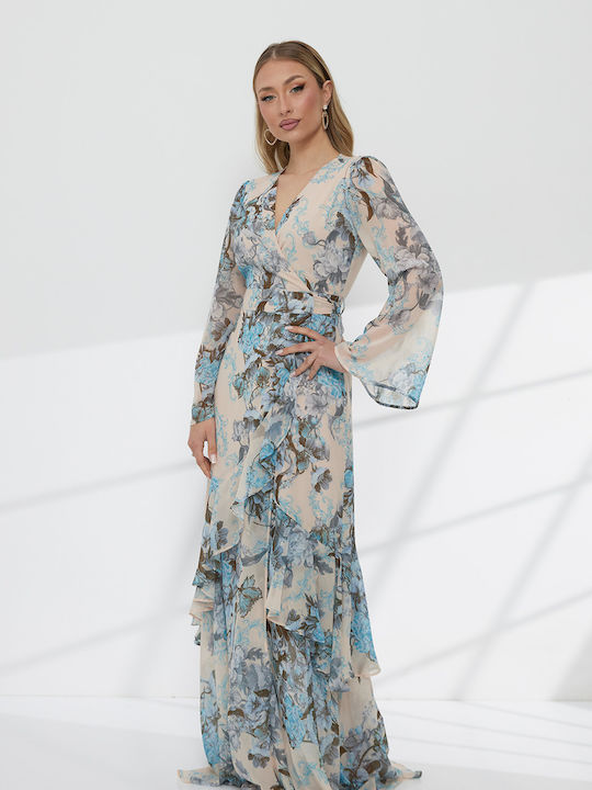 Summer Maxi Dress for Wedding / Christening Light Blue