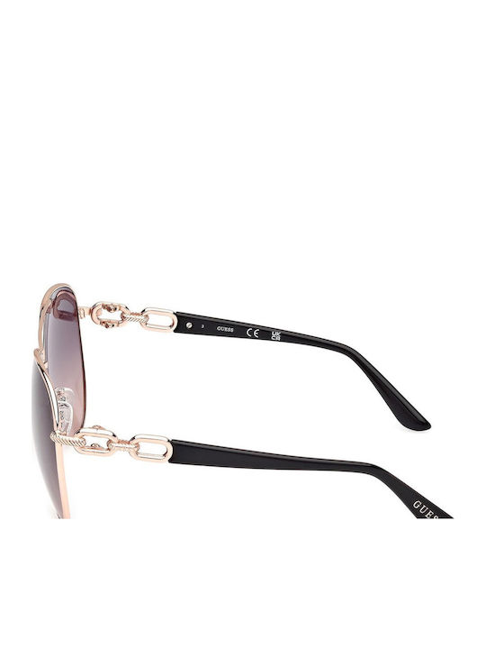 Guess Women's Sunglasses with Black Metallic Frame and Grey Gradient Lenses GU00158 28B