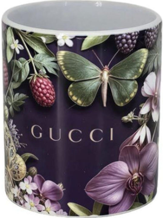 Χειροποίητη Αρωματική Λαμπάδα Κούπα Gucci Μωβ