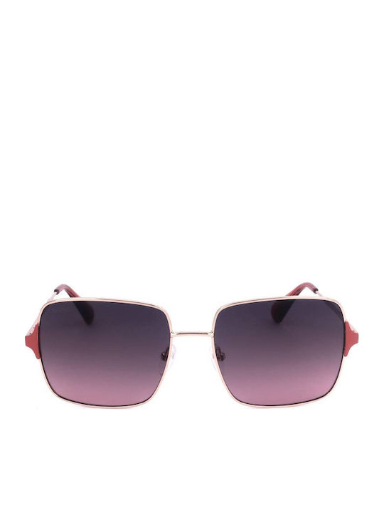 Max & Co Women's Sunglasses with Rose Gold Metal Frame and Purple Gradient Lens MO0072 28B