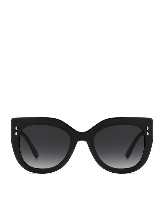 Isabel Marant Women's Sunglasses with Black Plastic Frame and Black Gradient Lens