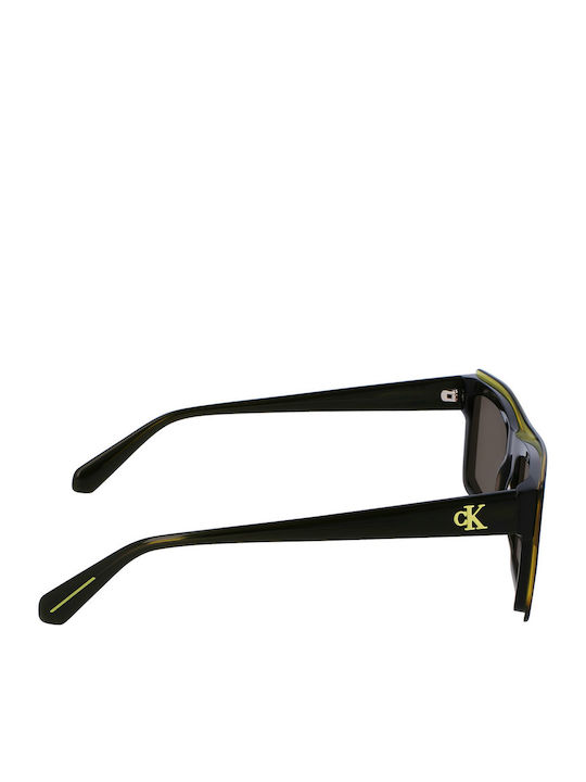 Calvin Klein Bărbătești Ochelari de soare cu Verde Cadru și Maro Lentilă CKJ23657S 745