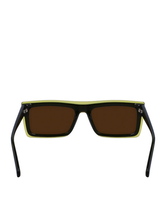 Calvin Klein Bărbătești Ochelari de soare cu Verde Cadru și Maro Lentilă CKJ23657S 745
