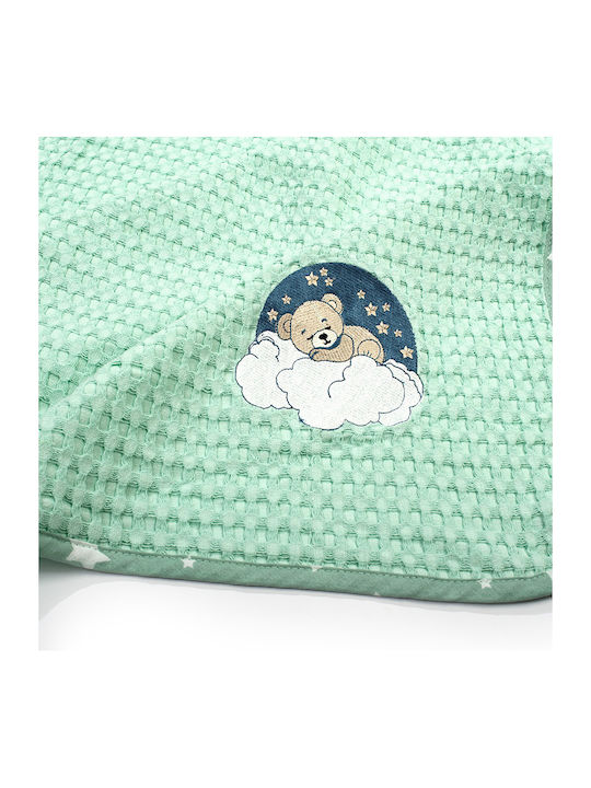 Dimcol Κουβέρτα Κούνιας Cloudy Bear με Ζωάκι 100x160εκ.
