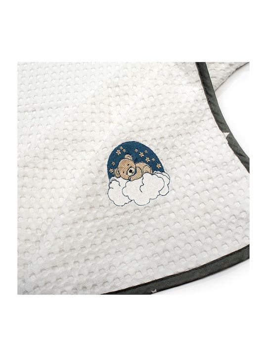 Dimcol Nursery Swaddling Blanket Cloudy Bear with Animal 80x110cm