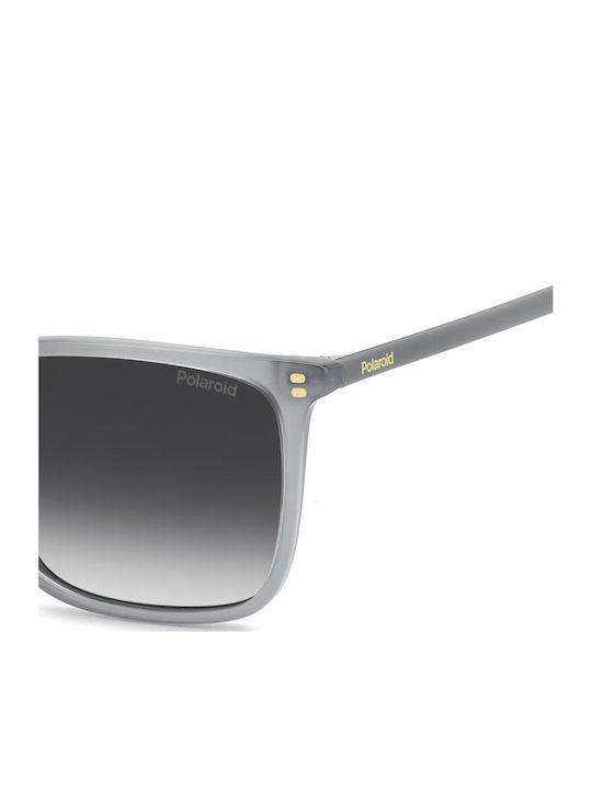 Polaroid Unisex Sunglasses With Silver Horn-Rimmed Frame And Grey Gradient Lens PLD4207/S/X YB7/WJ