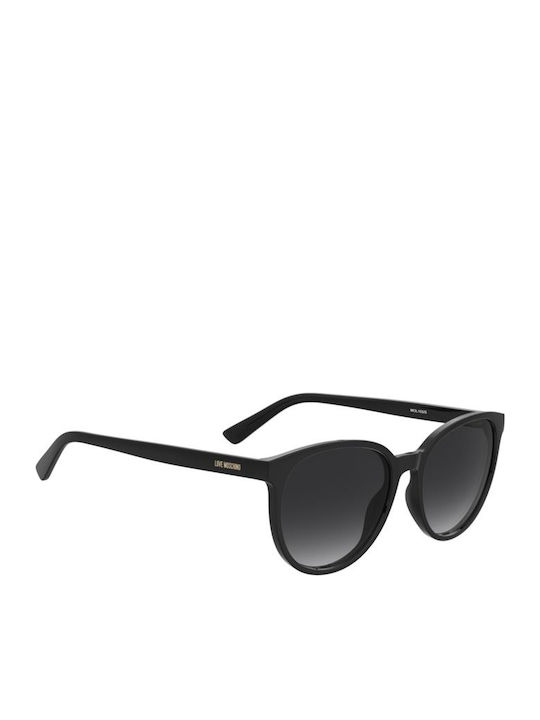 Moschino Unisex Sunglasses with Black Horn-Rimmed Frame and Black Lenses MOL103/S 807/9O