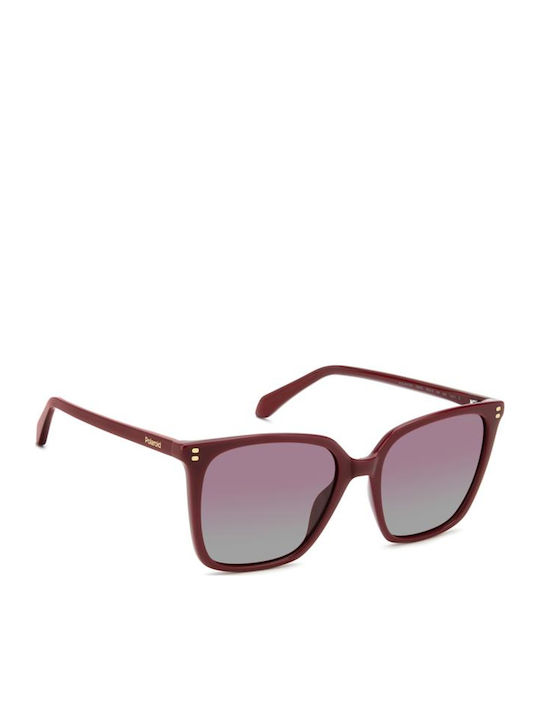 Polaroid Unisex Sunglasses with Red Metallic Frame and Red Lens PLD4201/S/X C9A/GC