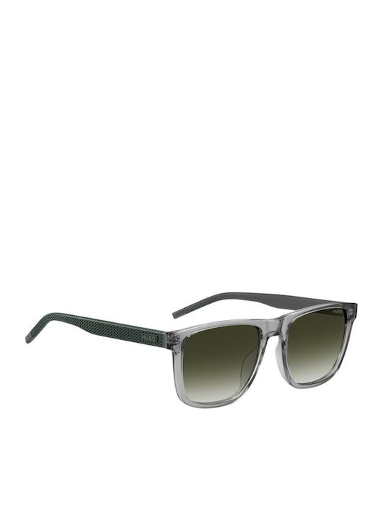 Boss Unisex Sunglasses with Grey Horn-Rimmed Frame and Grey Lenses HG 1391 G S KB7 9K