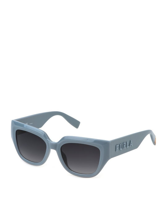 Furla Women's Sunglasses with Green Plastic Frame and Green Gradient Lens SFU809V 04GT