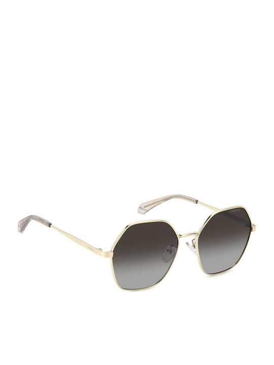 Polaroid Unisex Sunglasses with Gold Frame and Gold Lens PLD4205/G 01Q/LA