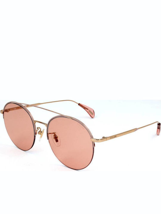 Police Fury 2 Bărbătești Ochelari de soare cu Rose Gold Cadru și Roz Lentilă SPL741 0H60