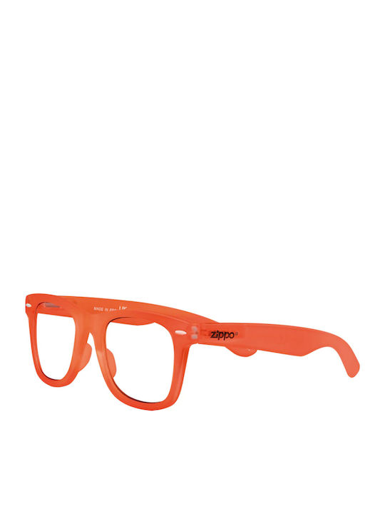 Zippo Sunglasses Orange with Acetate Frame & Transparent Lens