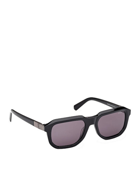 Guess Unisex Sonnenbrillen mit Schwarzem Horn umrandetem Rahmen und Grauen Gläsern GU00278 01A