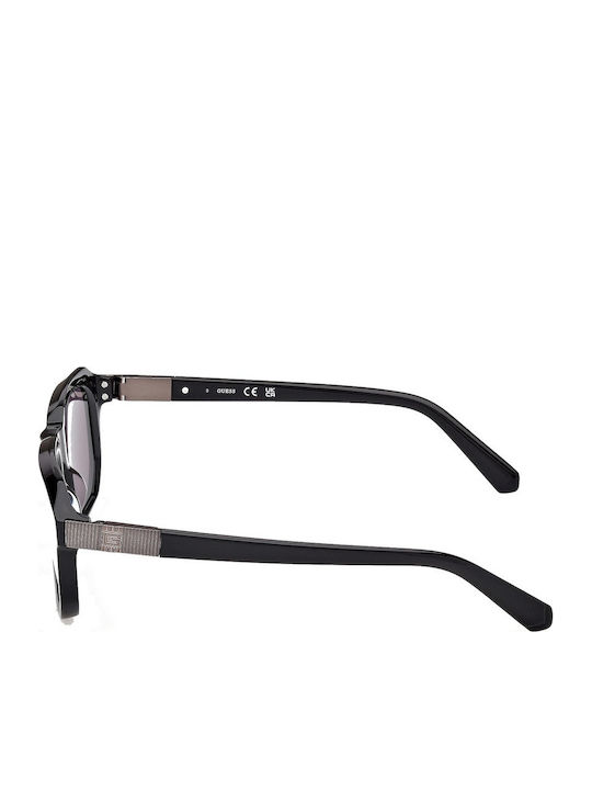 Guess Unisex Sonnenbrillen mit Schwarzem Horn umrandetem Rahmen und Grauen Gläsern GU00278 01A