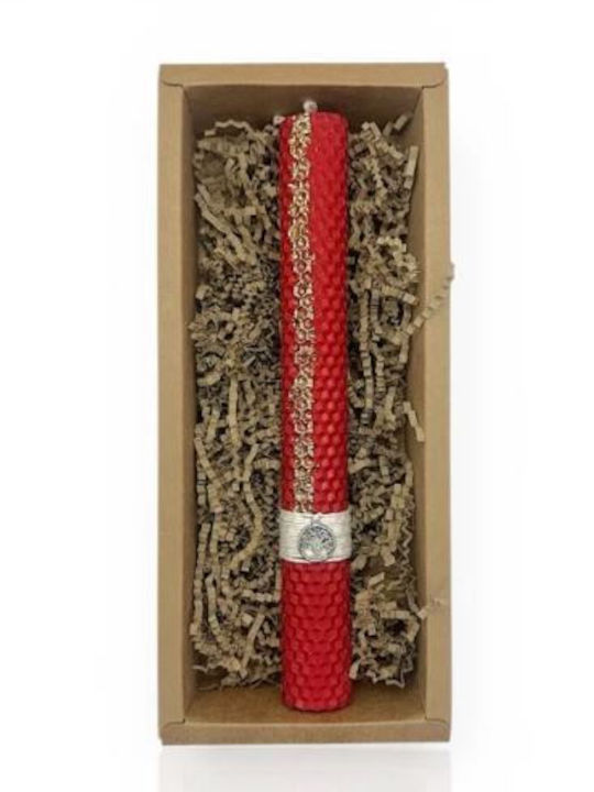 Lumanare 100% Ceară Naturală De Albine 24,5 Cm Roșie 0026593 Lumanare 100% Ceară Naturală De Albine 24,5 Cm Roșie 0026593