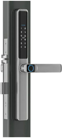 Încuietoare Smart Wifi Ușă Pvc Termopan Mentor Sy139s 5în1 Argintie
