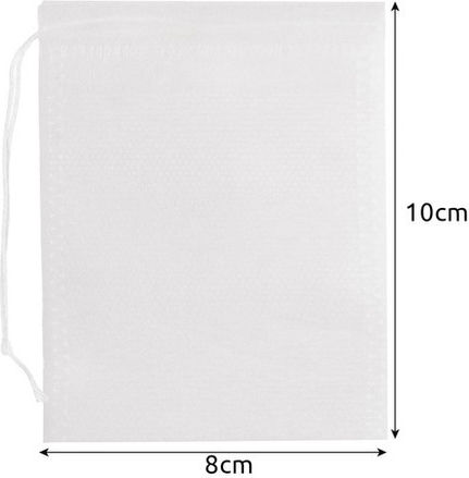 100 Einweg Tee Beutel Mit Schnur Verschluss Universell 10 X 8 Cm Weiße
