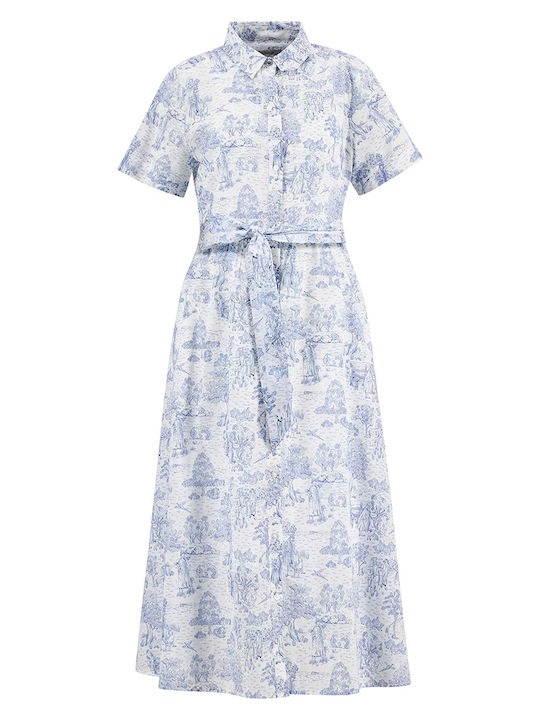 Καλοκαιρινό Midi Σεμιζιέ Φόρεμα Blue