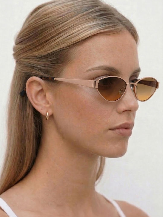 Luigi Unisex Sunglasses With Brown Metallic Frame And Brown Lens 4857714