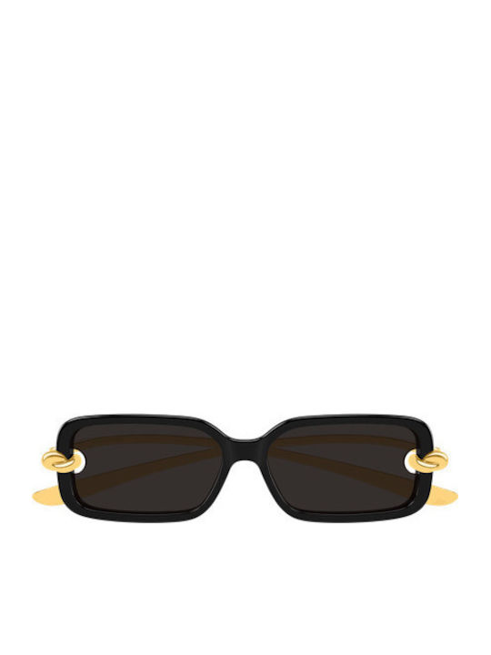 Bottega Veneta Unisex Sunglasses with Black Horn-Rimmed Frame and Black Lens BV1439S 001