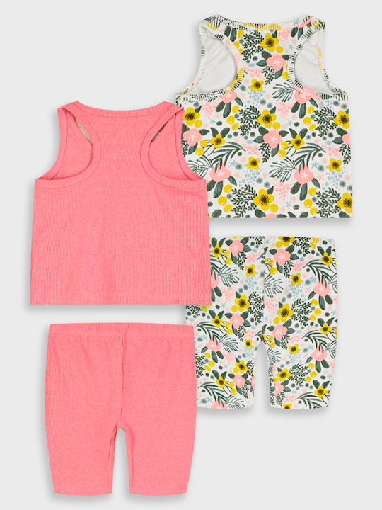 Energiers Kinderbekleidungsset mit Neon Rosa Leggings 4 Stück