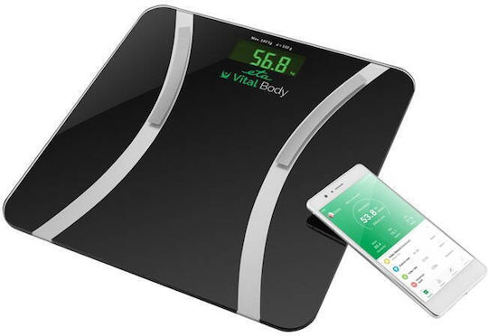 ETA Smart Bathroom Scale with Body Fat Counter & Bluetooth Black ETA678090000