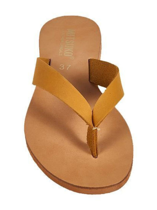 Women's Flat Sandals In Yellow Colour