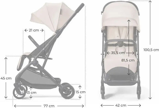 Kinderkraft Indy 3 Бебешка Количка Подходяща за Новородено Misty Бежов