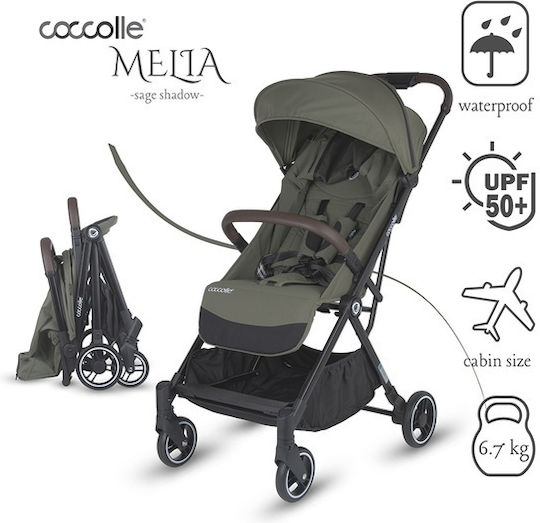 Coccolle Melia Καρότσι Μωρού Kατάλληλο για Nεογέννητο Πράσινο 6.7kg
