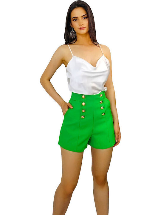 Women's High Waist Shorts Green