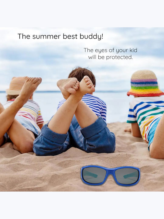 Techsuit Sportliche Kinder-Sonnenbrillen mit Polarisiertem Spiegelglas Rosa für 3-12 Jahre